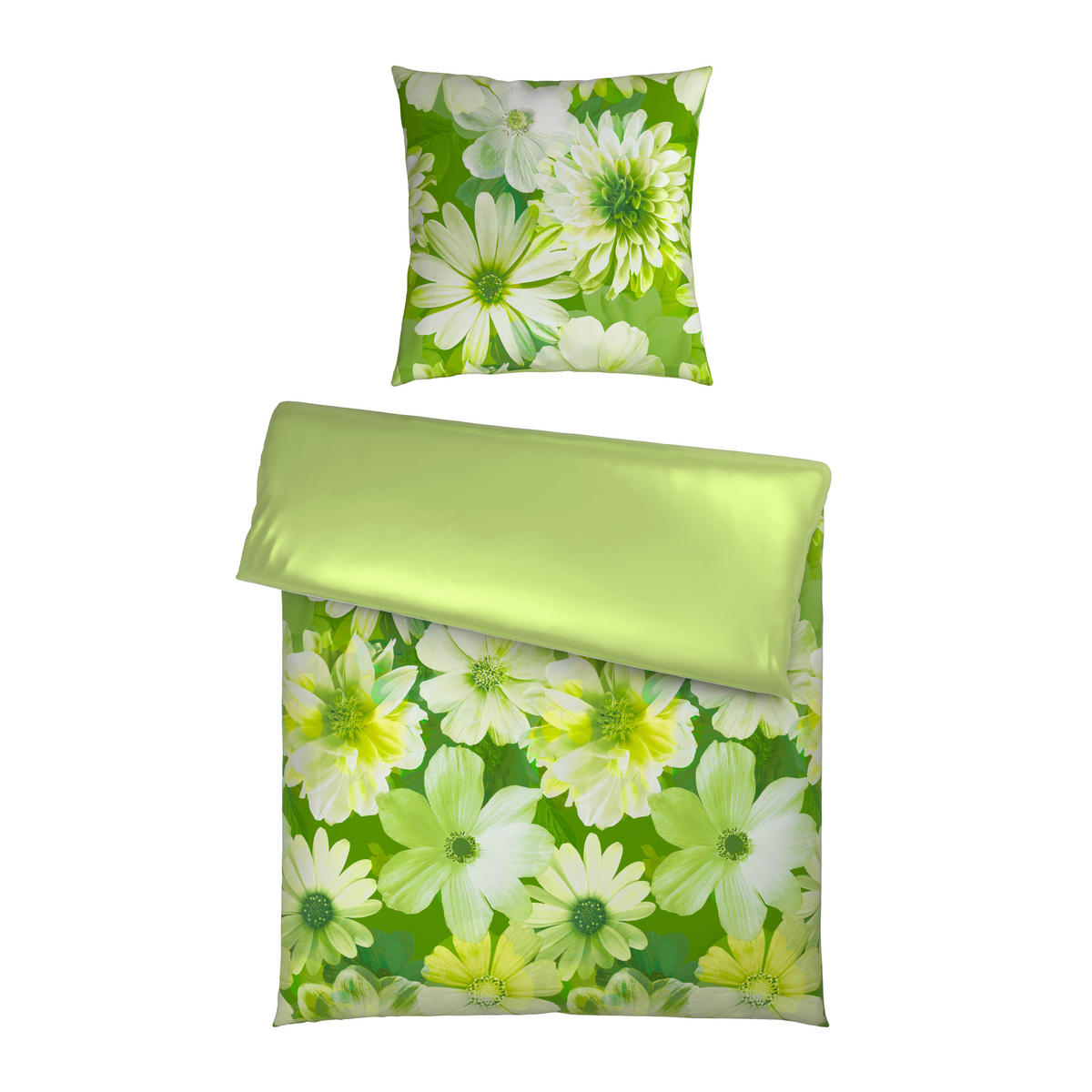 WENDEBETTWÄSCHE 135/200 cm  - Grün, Textil (135/200cm) - Bio:Vio