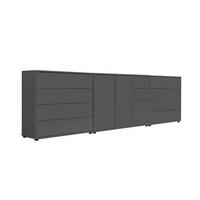 SIDEBOARD  in 263,5/73/33 cm  - Anthrazit/Schwarz, MODERN, Holzwerkstoff (263,5/73/33cm) - MID.YOU