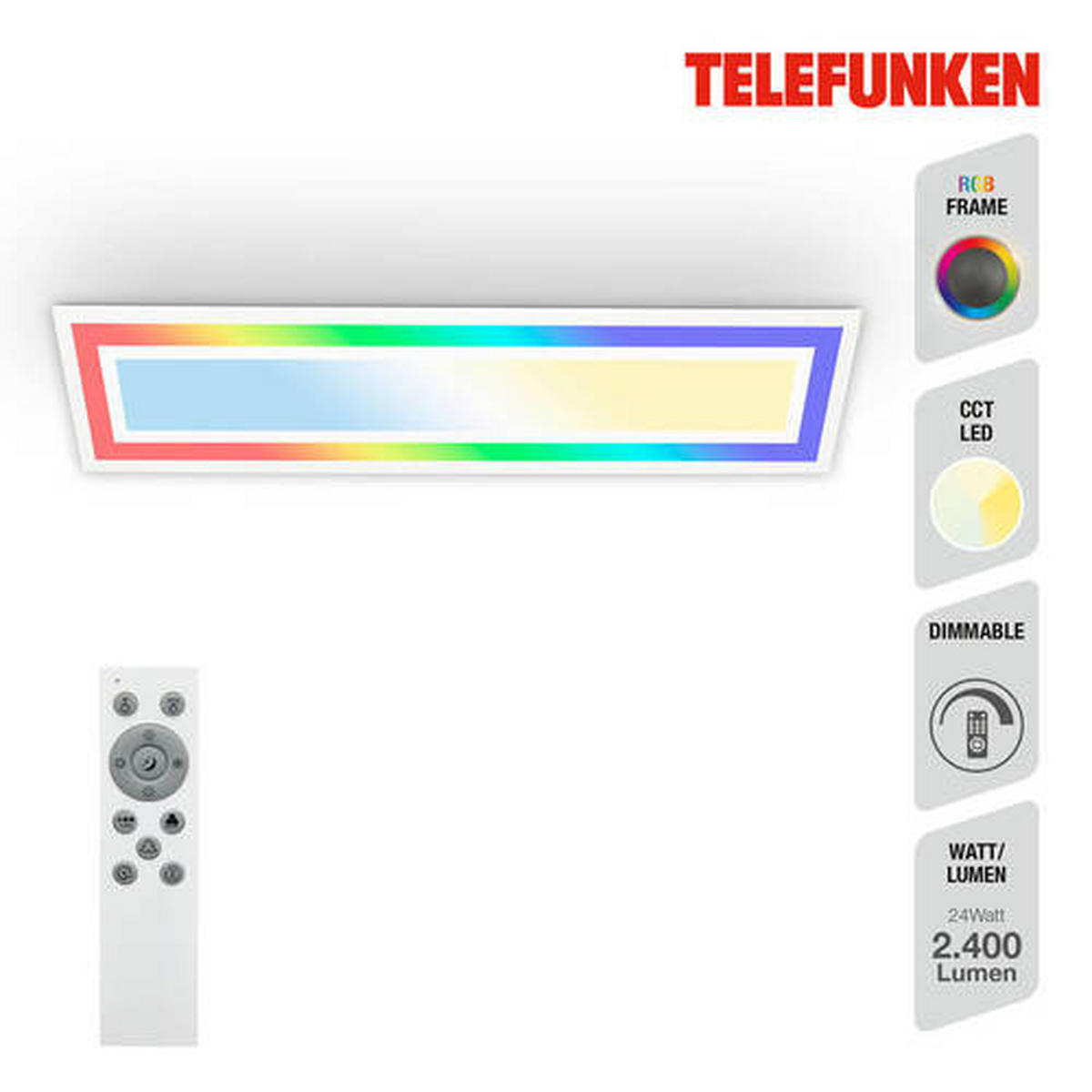 LED PANEL  - bijela, Trend, metal/plastika (100/25/6,3cm)