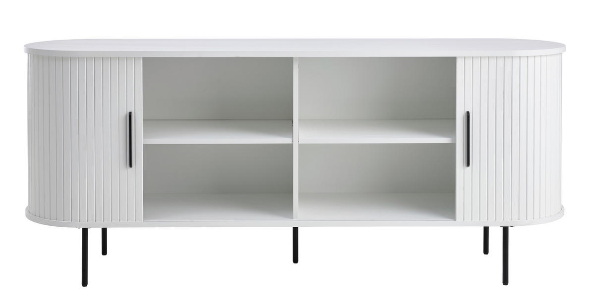 SIDEBOARD  in 180/76/45 cm  - Schwarz/Weiß, Trend, Holzwerkstoff/Metall (180/76/45cm) - home24