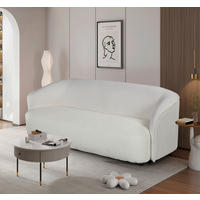 3-SITZER-SOFA Bouclé Creme  - Creme/Schwarz, MODERN, Kunststoff/Textil (197/69/92cm) - MID.YOU