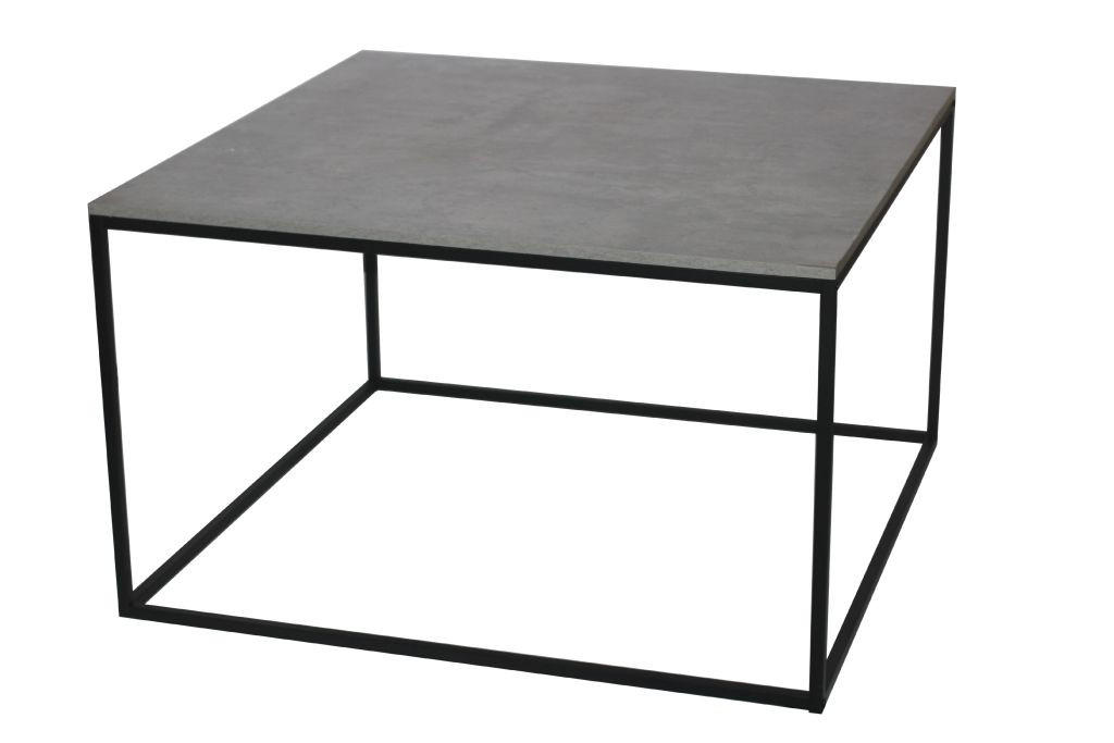 KLUB STOLIĆ siva, crna  metal, drvni materijal  - siva/crna, Moderno, drvni materijal/metal (100/100/60cm)