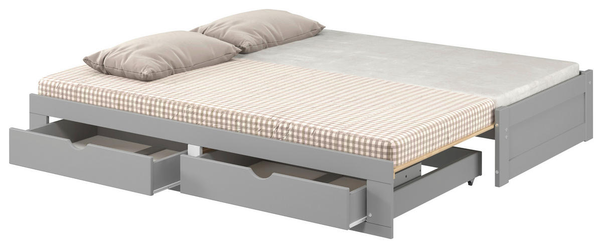 AUSZIEHBETT 200/100-230 cm Grau  - Naturfarben/Grau, Modern, Holz/Holzwerkstoff (200/100-230cm) - MID.YOU