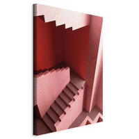 MALBA NA PLÁTNĚ, abstraktní, architektura, 40/60/1.2 cm - bordeaux/pink, Basics, kompozitní dřevo/textil (40/60/1.2cm) - artgeist