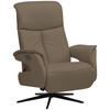 RELAXSESSEL in Leder Hellbraun  - Hellbraun/Schwarz, Design, Leder/Metall (78/106/88cm) - Welnova