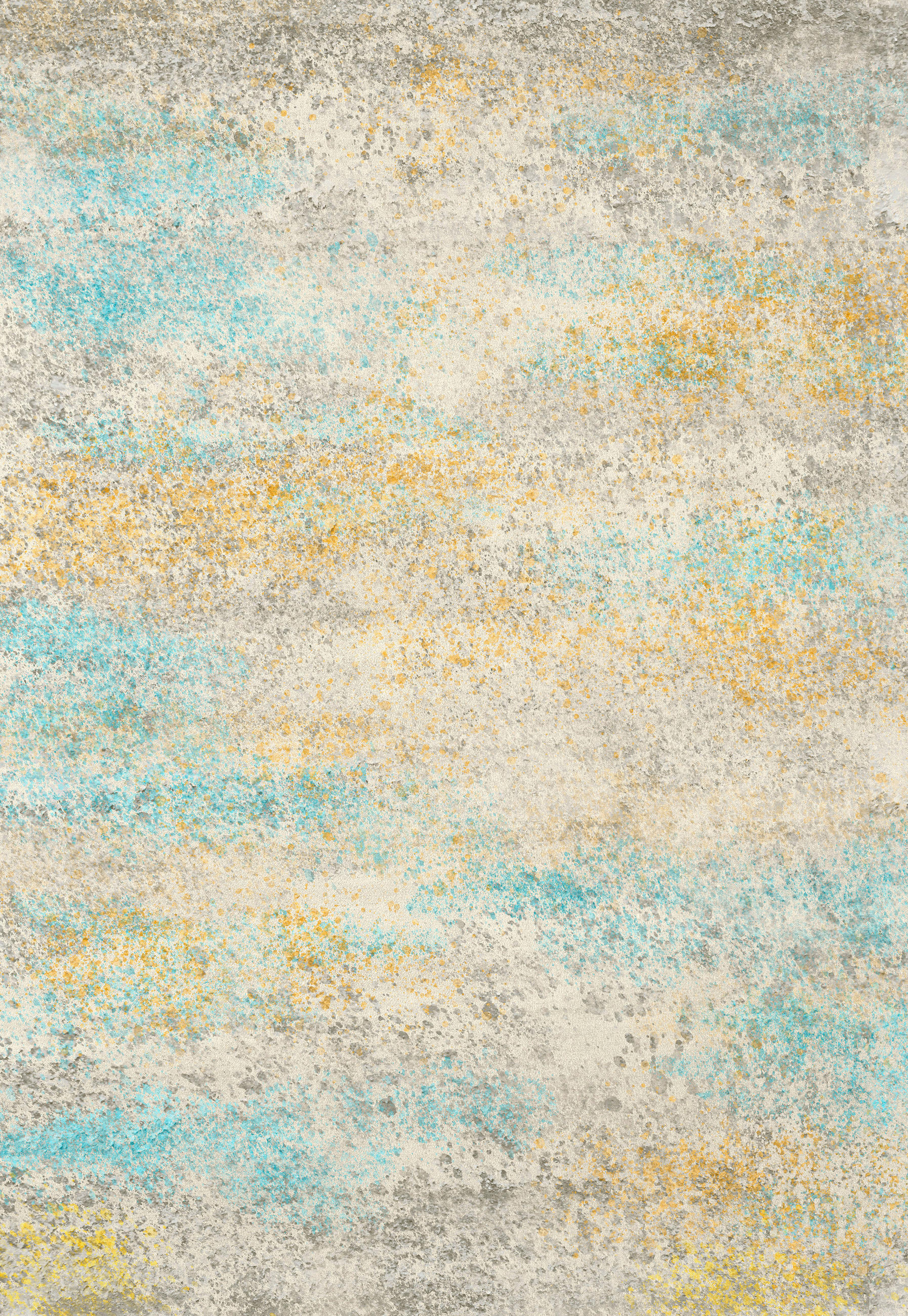 VINTAGE-TEPPICH 80/150 cm ONDEA FIORALYS Türkis, Hellgelb, Greige  - Türkis/Greige, Design, Kunststoff/Textil (80/150cm) - Lindorug