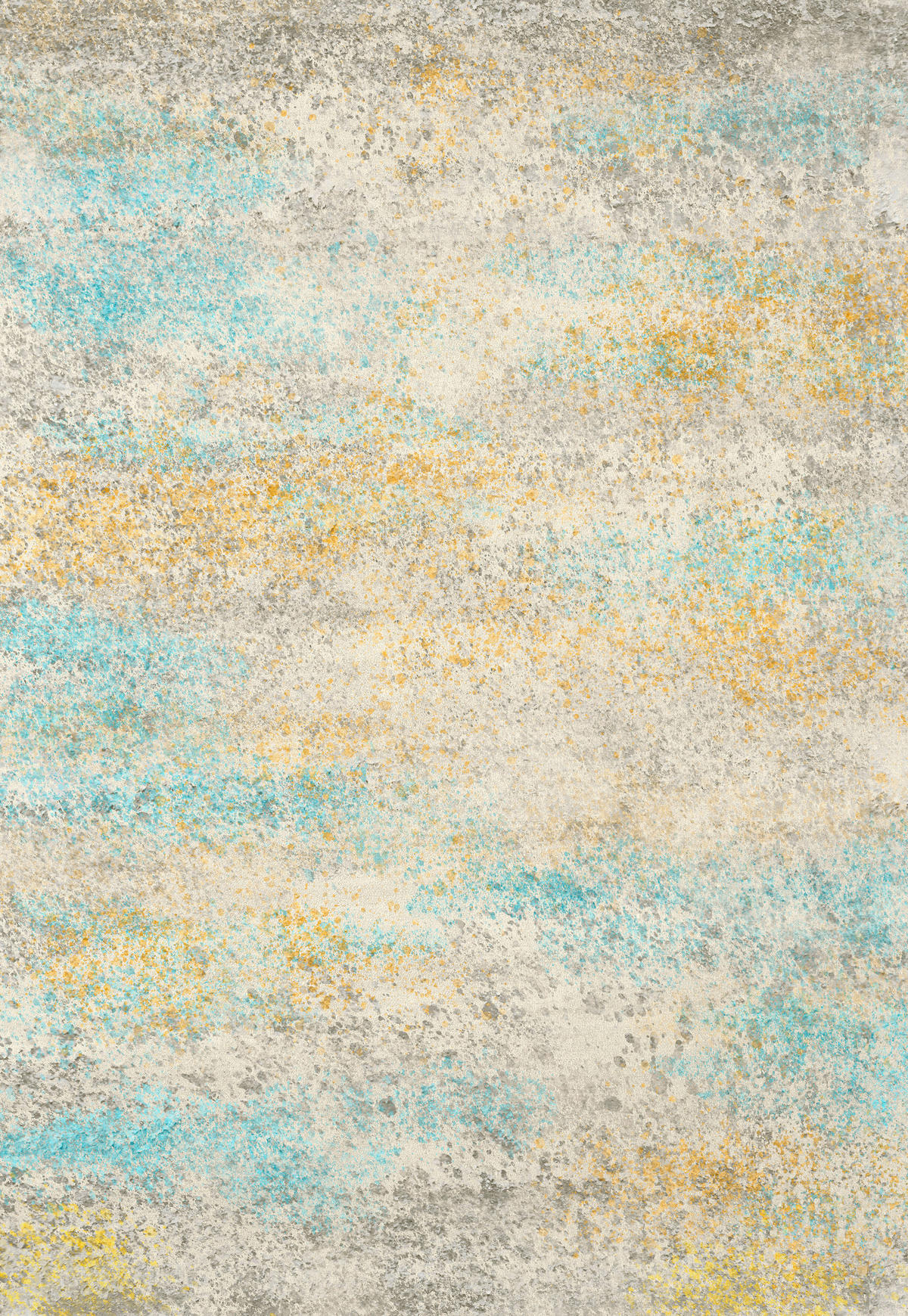 VINTAGE-TEPPICH 80/150 cm ONDEA FIORALYS Türkis, Hellgelb, Greige  - Türkis/Greige, Design, Kunststoff/Textil (80/150cm) - Lindorug