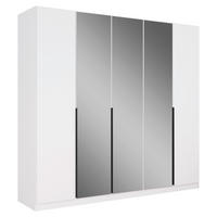 DREHTÜRENSCHRANK in Weiss  - Weiss/Grau, Modern, Holzwerkstoff/Metall (226/210/54cm) - Rauch Möbel