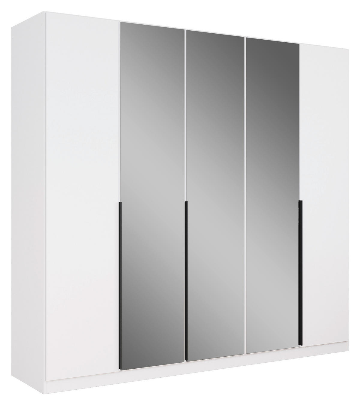 DREHTÜRENSCHRANK in Weiss  - Weiss/Grau, Modern, Holzwerkstoff/Metall (226/210/54cm) - Rauch Möbel