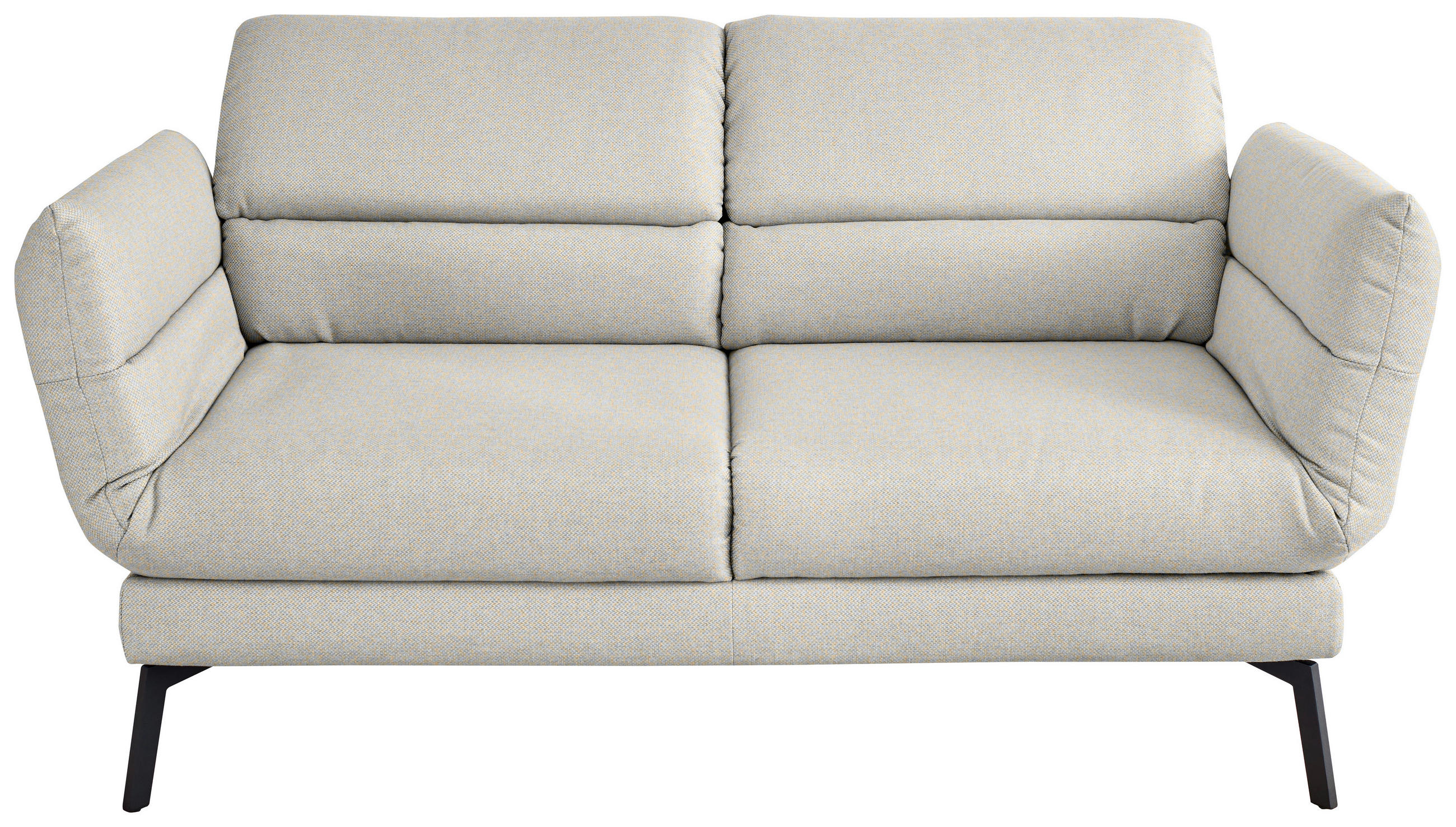 2-SITZER-SOFA Flachgewebe Naturfarben  - Schwarz/Naturfarben, Design, Textil/Metall (178-226/83-113/96-177cm) - Dieter Knoll
