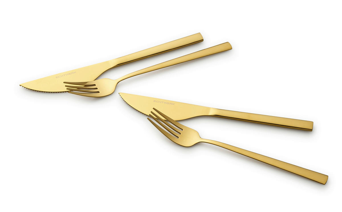 PIZZABESTECK 4-teilig   - Goldfarben, Basics, Metall (23cm) - Echtwerk