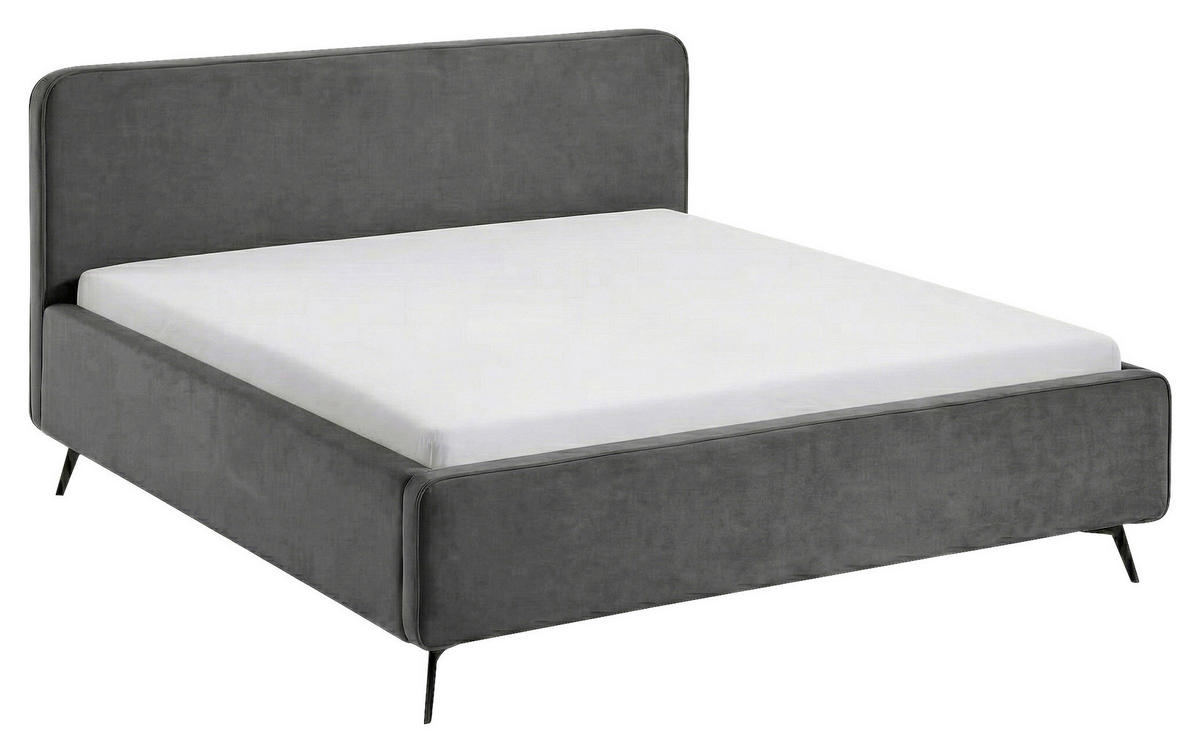 POLSTERBETT Anthrazit 200/200 cm  - Anthrazit/Schwarz, MODERN, Holz/Textil (200/200cm) - MID.YOU