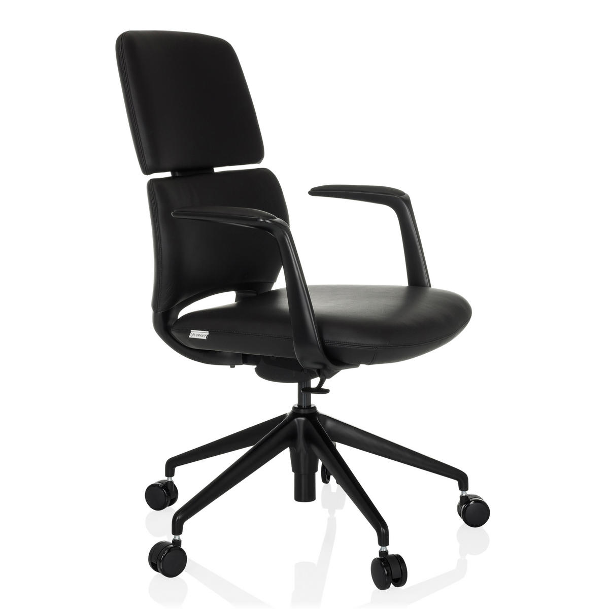 DREHSTUHL  - Schwarz, MODERN, Leder/Kunststoff (62/98-108/60cm) - MID.YOU