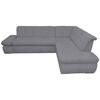 ECKSOFA  in Mikrofaser Dunkelgrau  273/216 cm  - Chromfarben/Dunkelgrau, KONVENTIONELL, Textil/Metall (273/216cm) - MID.YOU