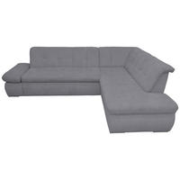 ECKSOFA Dunkelgrau Mikrofaser  - Chromfarben/Dunkelgrau, KONVENTIONELL, Textil/Metall (273/216cm) - MID.YOU