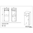 MIDISCHRANK 35,2/92,8/33,7 cm  - Chromfarben/Graphitfarben, MODERN, Glas/Holzwerkstoff (35,2/92,8/33,7cm) - Xora