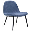 SESSEL Bouclé Blau, Schwarz    - Blau/Schwarz, Design, Holz/Textil (63/82/74cm) - Livetastic