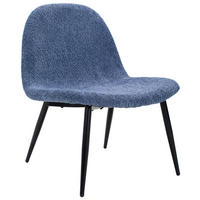 KŘESLO, dřevo, kov, textil, modrá, černá - modrá/černá, Design, kov/dřevo (63/82/74cm) - Livetastic