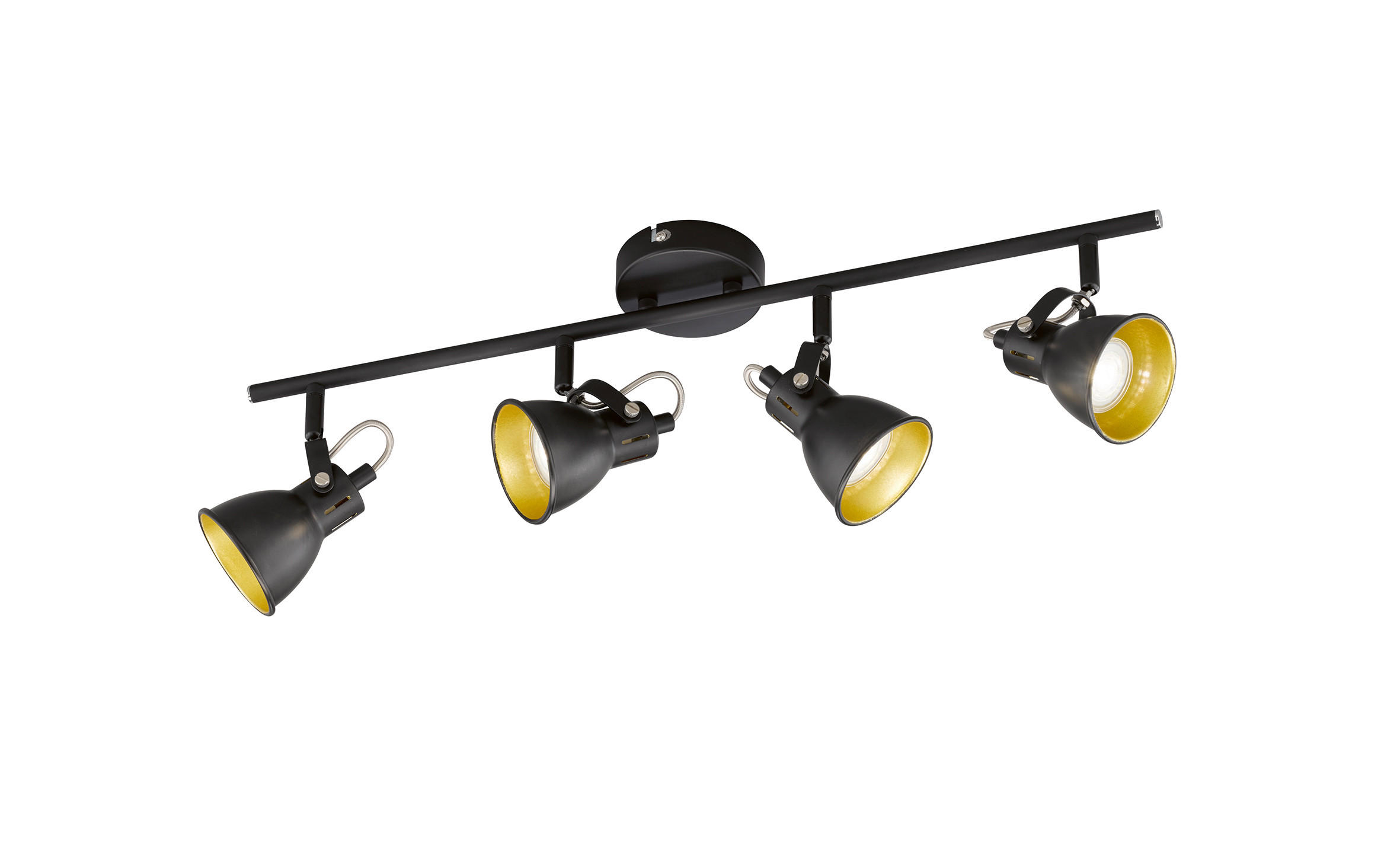 DECKENLEUCHTE Bobby   - Goldfarben/Schwarz, Basics, Metall (10/65/15cm)