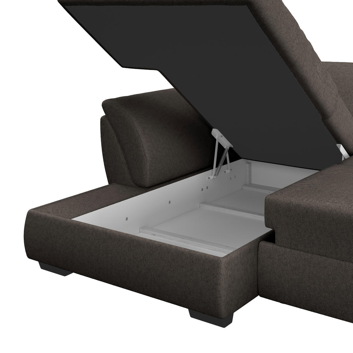 HÖRNSOFFA i vävt tyg brun  - brun, Design (187/278cm) - Livetastic