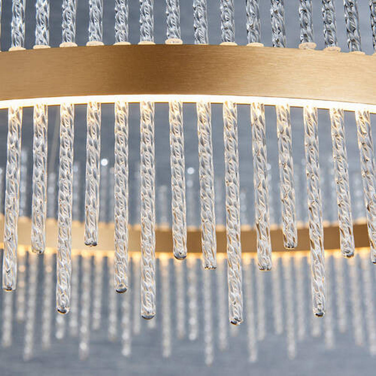 LED-HÄNGELEUCHTE 70/120 cm  - Bronzefarben/Nickelfarben, KONVENTIONELL, Glas/Kunststoff (70/120cm) - ENDON