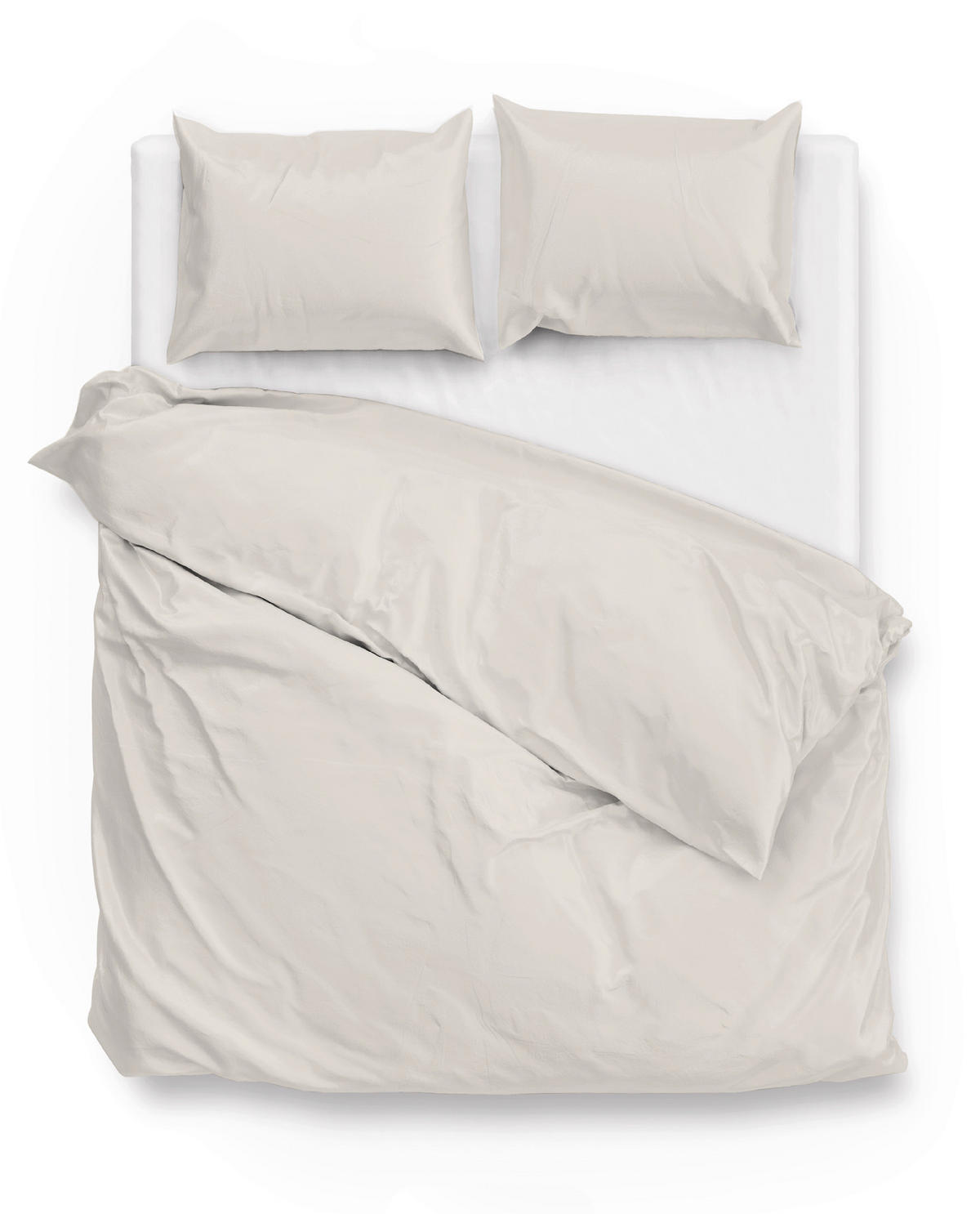 BETTWÄSCHE Satinado Makosatin 200/200 cm  - Elfenbein, Basics, Textil (200/200cm)