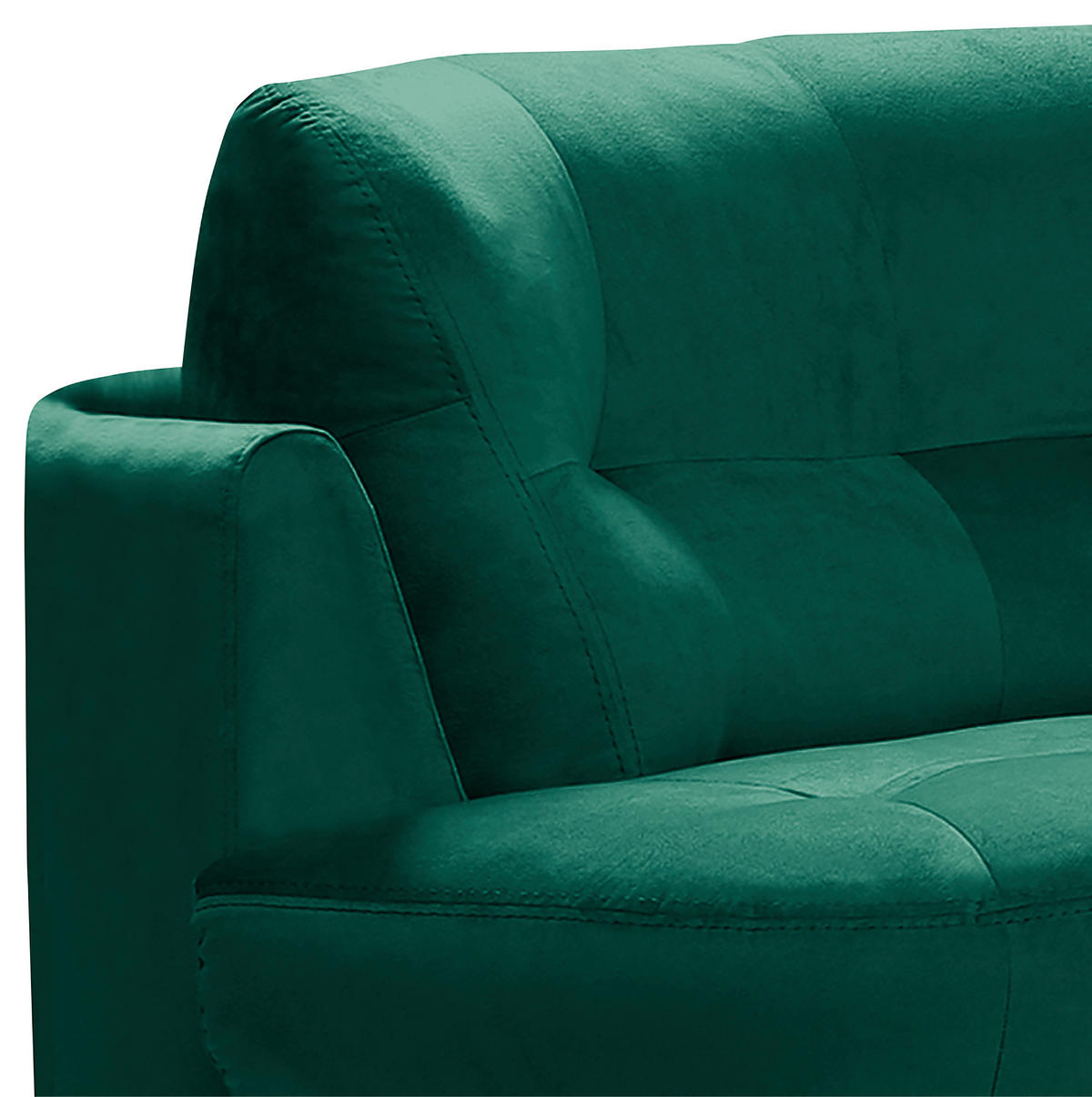 ECKSOFA BRETANIA in Samt Dunkelgrün  300/113 cm  - Dunkelgrün/Schwarz, Design, Kunststoff/Textil (300/113cm) - Livetastic