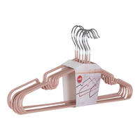 KINDERKLEIDERBÜGELSET Metall, Kunststoff  - Hellrosa/Silberfarben, Basics, Kunststoff/Metall (41/18/4cm)