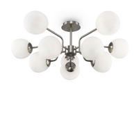 PENDELLEUCHTE 90.7/34 cm    - Weiss/Nickelfarben, Trend, Glas/Metall (90.7/34cm) - MAYTONI