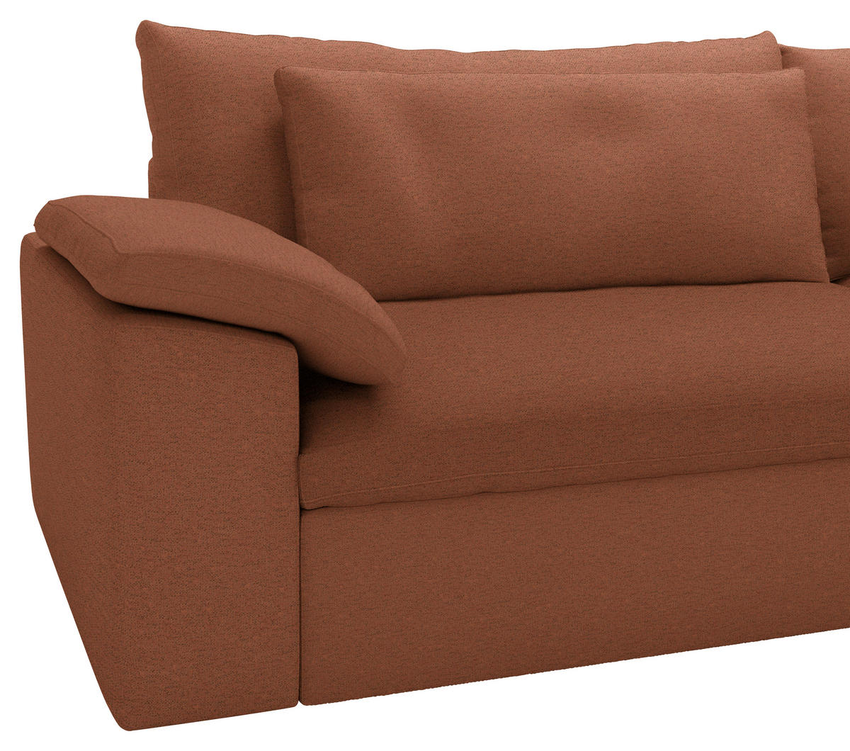 ECKSOFA Flachgewebe Beigebraun  - Beigebraun/Schwarz, Modern, Kunststoff/Textil (306/198cm) - Carryhome