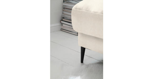 ECKSOFA in Flachgewebe Beige 207/296 cm - Beige/Schwarz, Design, Textil/Metall (207/296cm) - Dieter Knoll