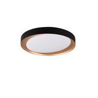 DECKENLEUCHTE  48,5/7 cm    - Goldfarben/Schwarz, Design, Kunststoff (48,5/7cm)