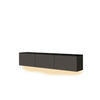 LOWBOARD Neon TV-Möbel  in 160/35/32 cm  - Anthrazit/Schwarz, Design, Holzwerkstoff (160/35/32cm) - Livetastic