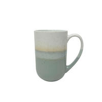 KAFFEEBECHER  480 ml   - Beige/Grün, Trend, Keramik (8,8/13,2cm) - Landscape