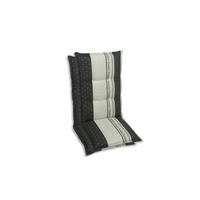 SESSELAUFLAGENSET in Anthrazit Schriftzug  - Anthrazit, Basics, Textil (50/7/108cm)