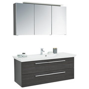 BADEZIMMER - Schwarz/Weiß, Design, Glas/Keramik (120cm) - Novel