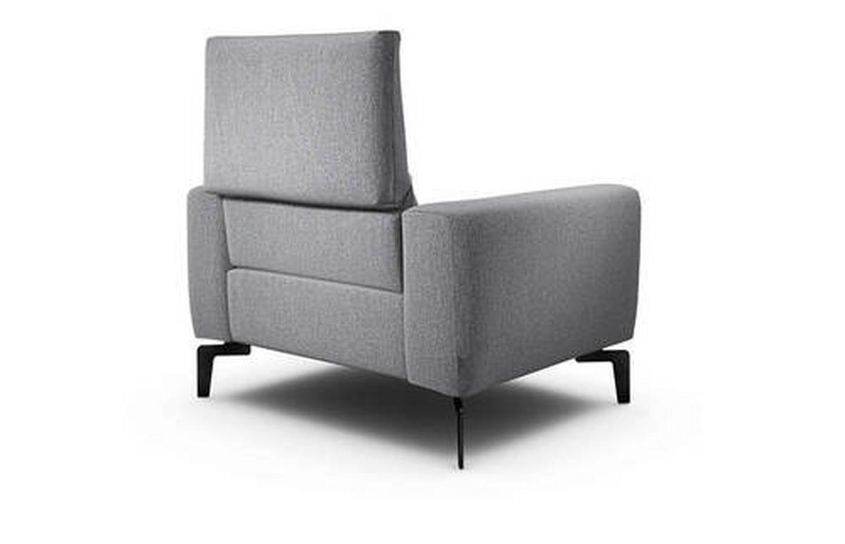 SESSEL in Chenille Anthrazit  - Anthrazit/Schwarz, Design, Textil/Metall (110/85/86-94cm) - SENSOO