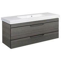 UMIVAL. ENOTA Z UMIVALNIKOM  - črna/bela, Moderno, kamen/kovina (123,5cm) - Sadena