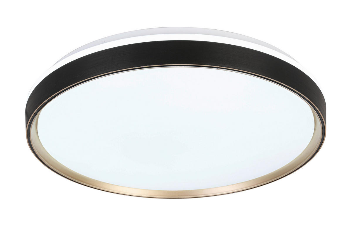 LED PLAFONJERA  - bela/zlatna, Trendi, metal/plastika (60/7,5cm) - Novel