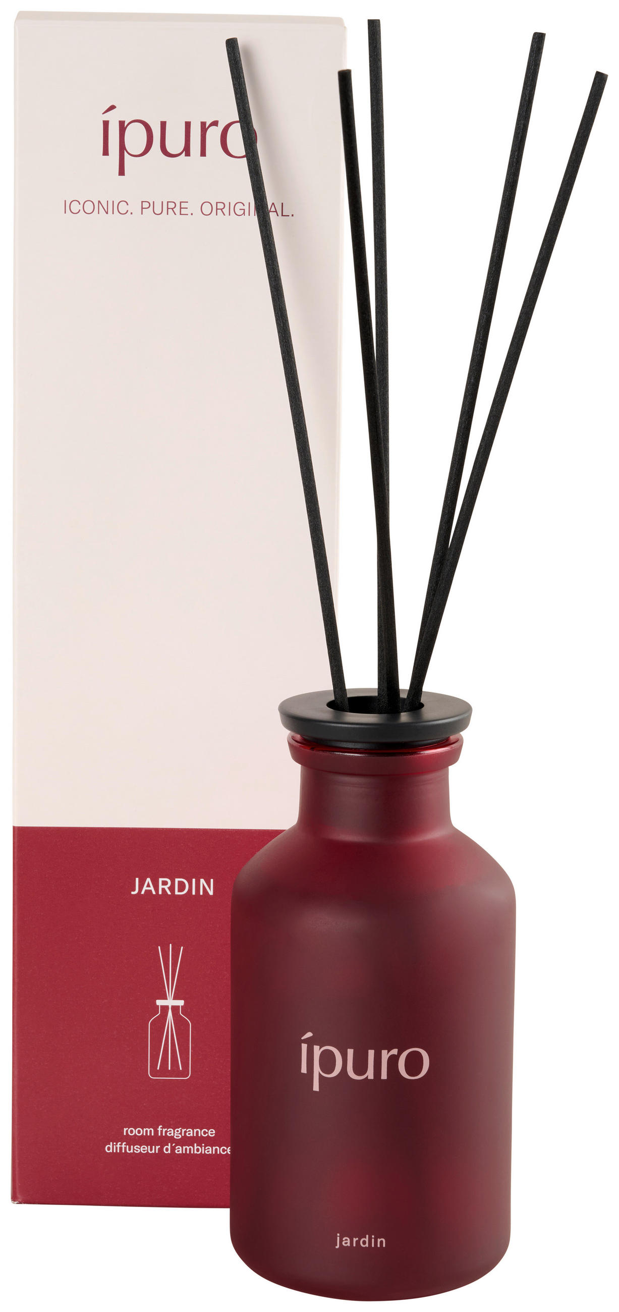 VÔŇA DO BYTU 240 ml - bordová, Basics, sklo (240ml) - Ipuro