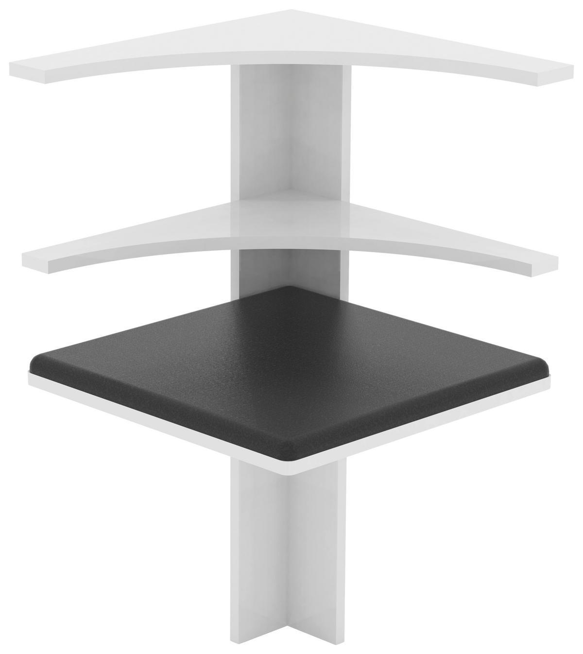 ECKBANK Holzwerkstoff Weiss  - Weiss, Modern, Holzwerkstoff (43/78/43cm) - MID.YOU