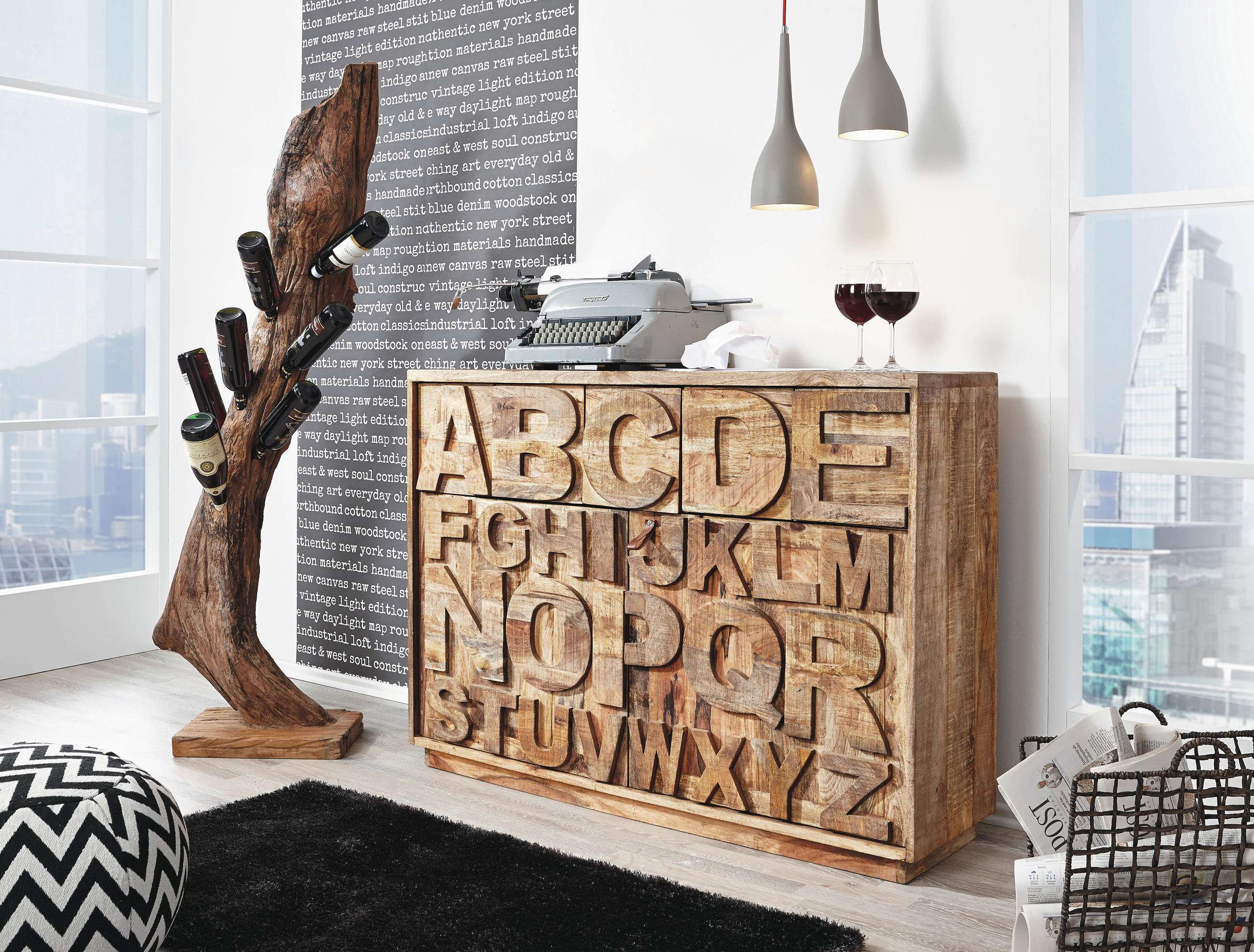 KOMMODE  in 128/91/37 cm  - Braun, Design, Holz (128/91/37cm) - Landscape