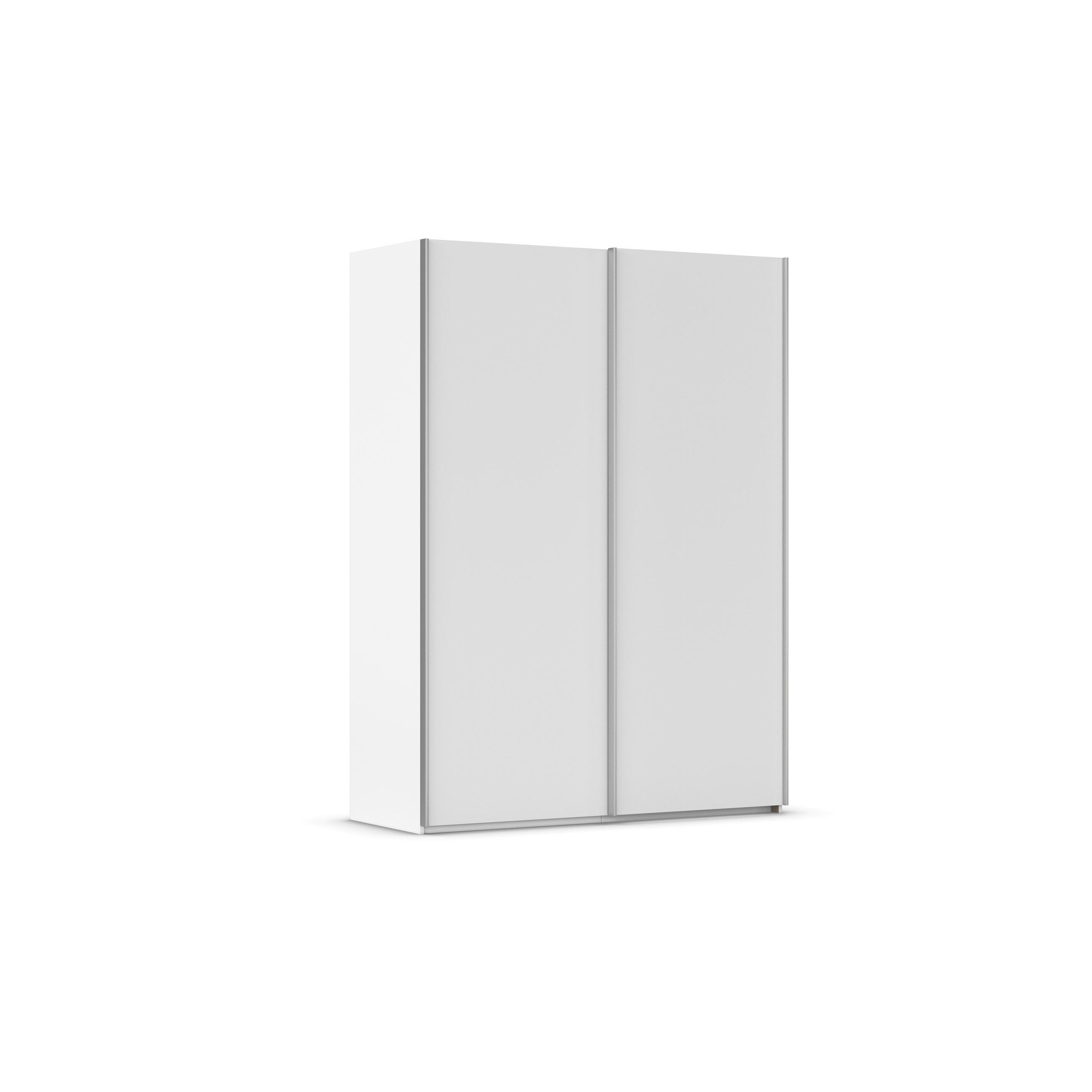 SCHWEBETÜRENSCHRANK 162/223/69 cm 2 Tür(en)-türig Weiß, Alufarben  - Alufarben/Weiß, Basics, Holzwerkstoff/Metall (162/223/69cm) - Rauch Möbel