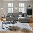 ECKSOFA Grau Cord  - Schwarz/Grau, KONVENTIONELL, Textil/Metall (276/173cm) - Carryhome