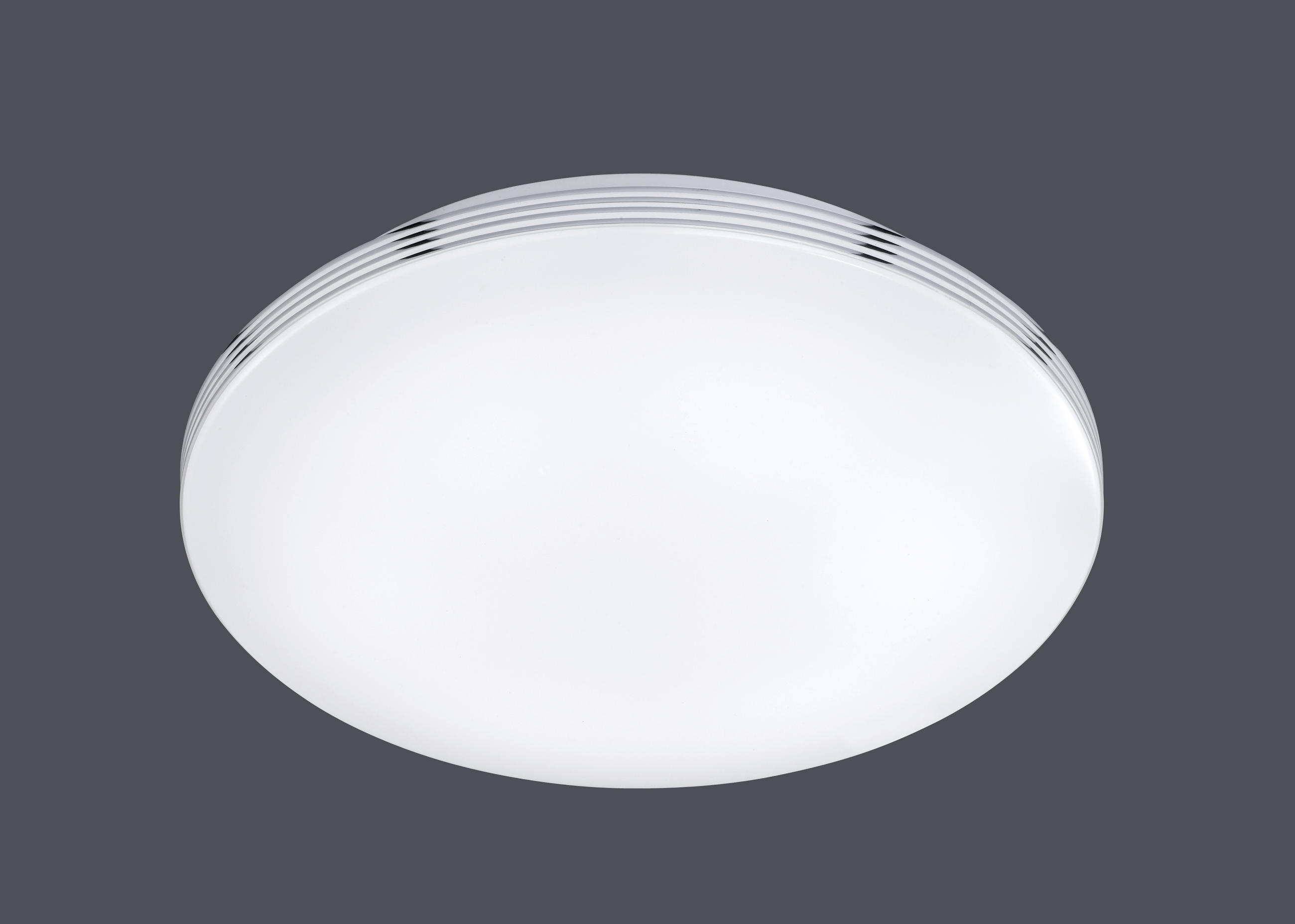 BADEZIMMER-DECKENLEUCHTE 18 W  35,0/9,5 cm    - Chromfarben/Weiß, Design, Kunststoff/Metall (35,0/9,5cm) - Trio Leuchten