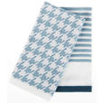 GESCHIRRTUCH-SET 2-teilig Blau, Weiß  - Blau/Weiß, KONVENTIONELL, Textil (50/50cm) - Esposa