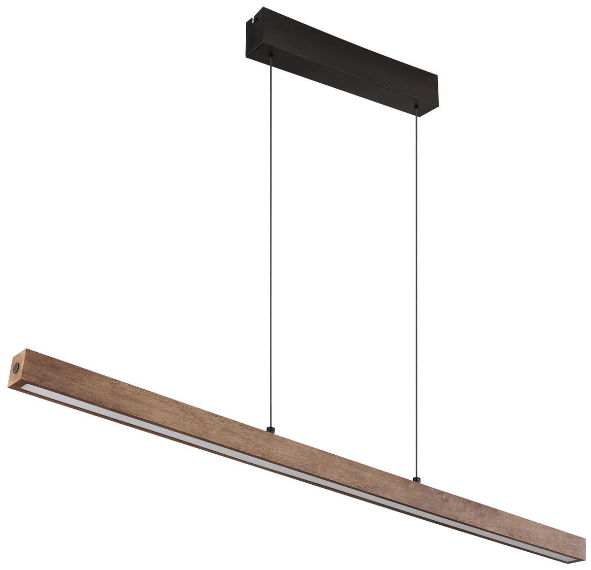 LED-HÄNGELEUCHTE 115/4,5/150 cm  - Dunkelbraun/Opal, Natur, Holz/Kunststoff (115/4,5/150cm) - Globo