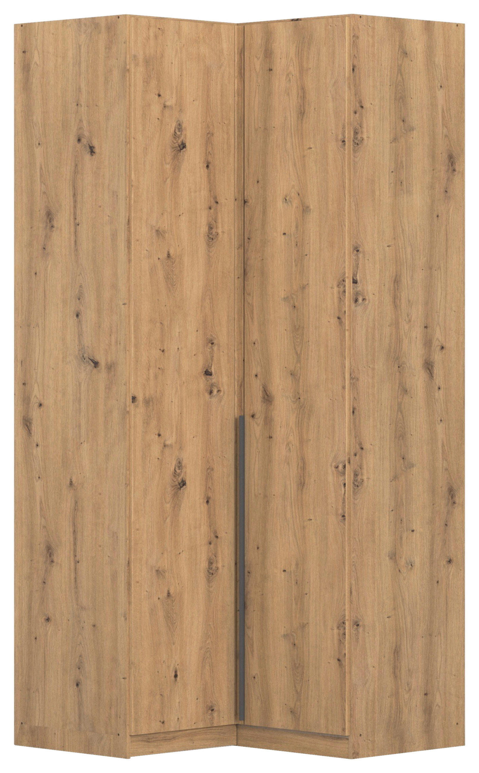 ECKKLEIDERSCHRANK 100/229/102 cm  - Eiche Artisan/Grau, MODERN, Holzwerkstoff (100/229/102cm) - Rauch Möbel