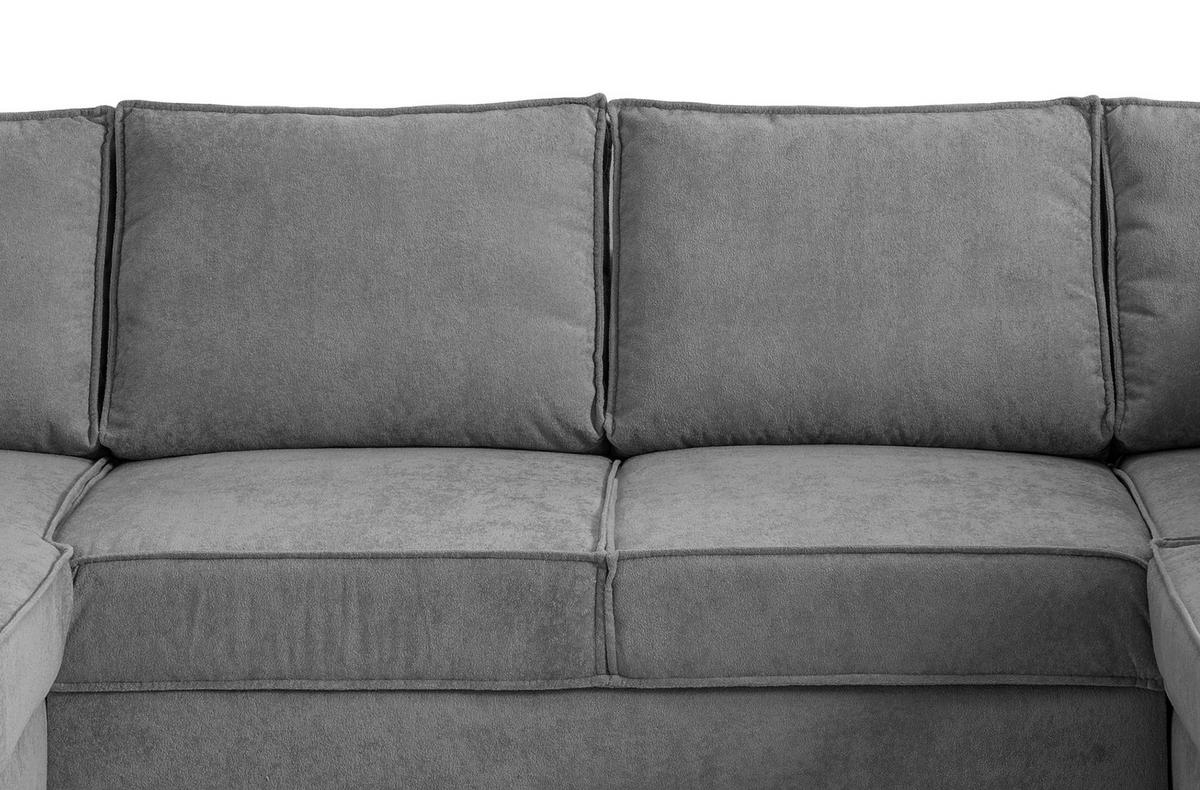 SJEDEĆA GARNITURA tekstil  antracit   - crna/antracit, Moderno, tekstil/metal (150/309/198cm) - MID.YOU