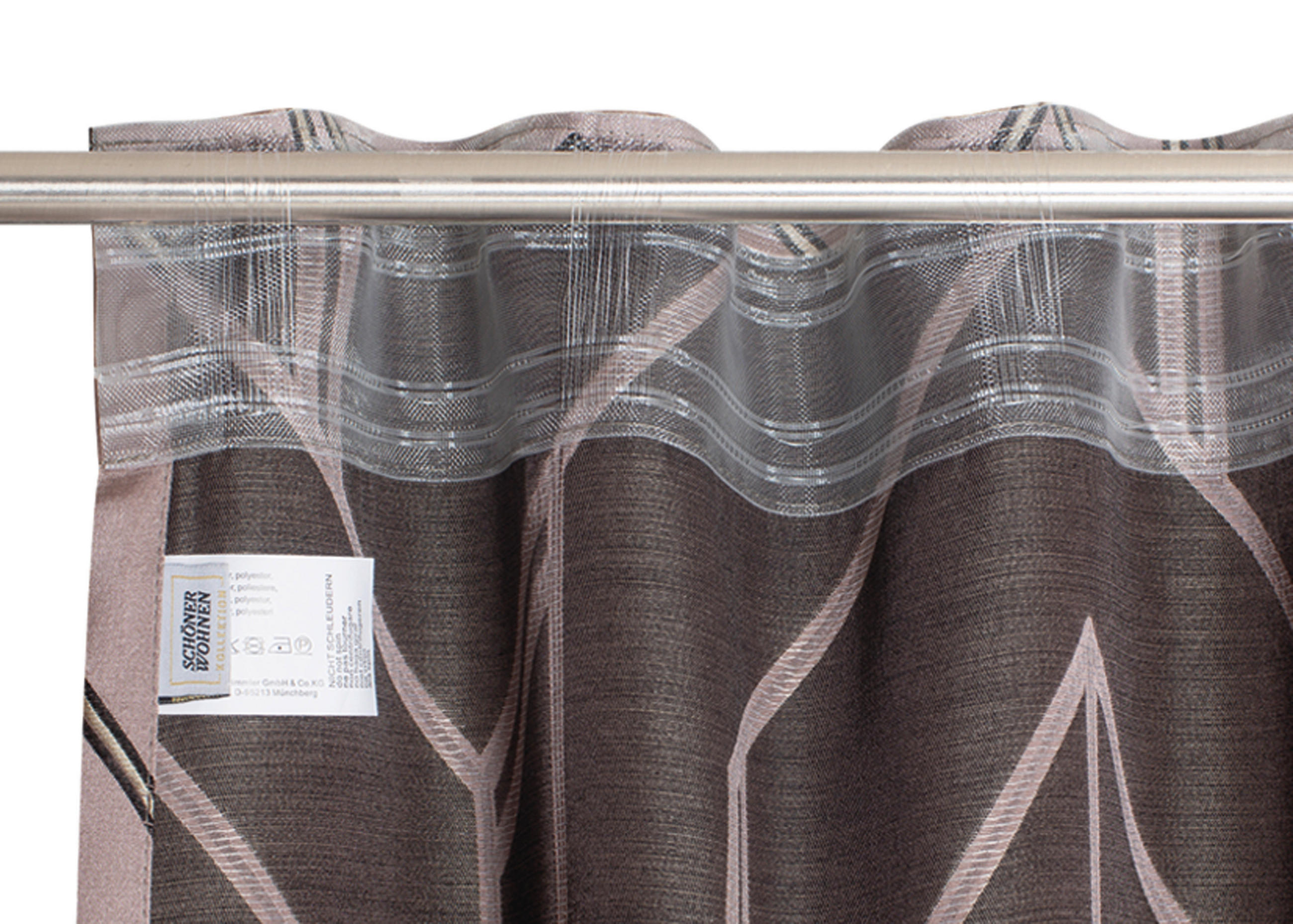 FERTIGVORHANG  blickdicht  130/250 cm   - Altrosa/Grau, Basics, Textil (130/250cm) - Schöner Wohnen